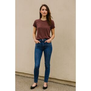 MOTHER Denim Blue High Waisted Looker Clean Sweep Jeans Pants  Women's Size 24